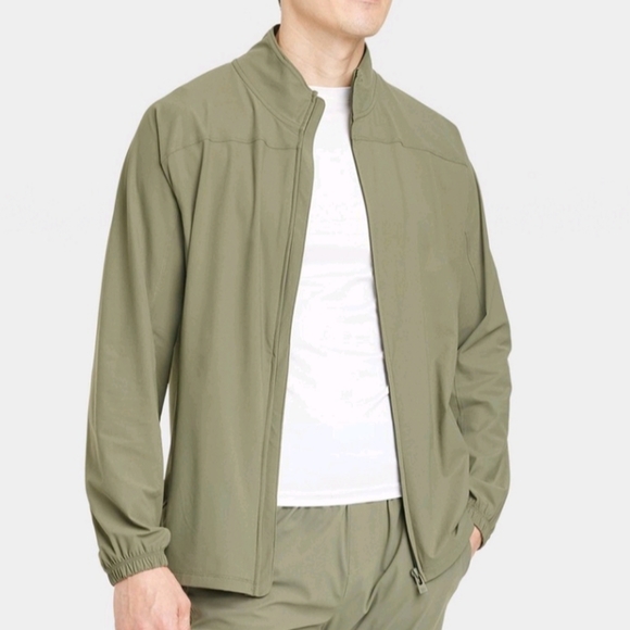 all in motion Other - Nwt mens olive green lightweight tricot zip up jacket